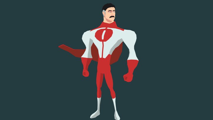 LOW POLY Omni Man Rigged 3D Model
