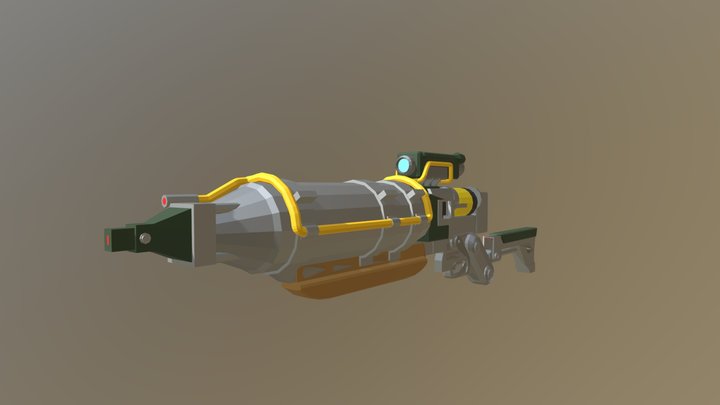 Fallout 4 AER9 Laser Rifle Sniper 3D Model