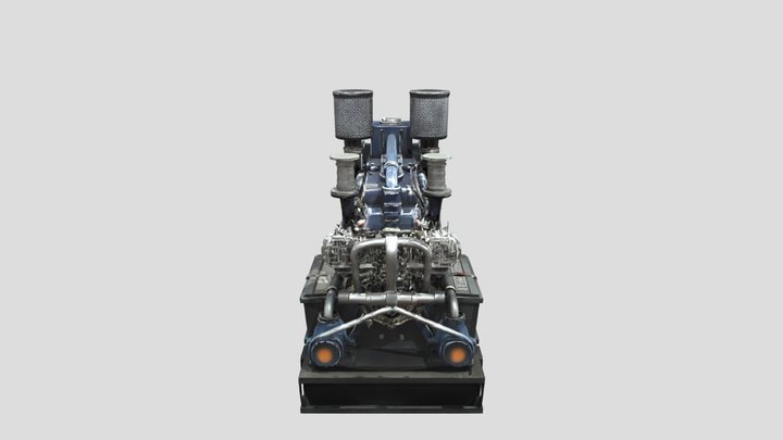 A blue generator 3D Model