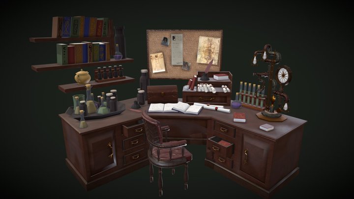 Working Desk Lab 3D Model