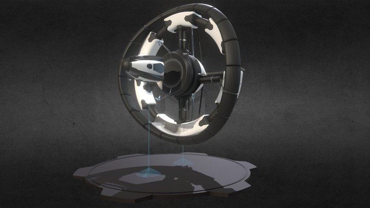 SPACESHIP + tokamak 3D Model