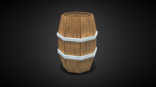 lowpoly Barrel 3D Model