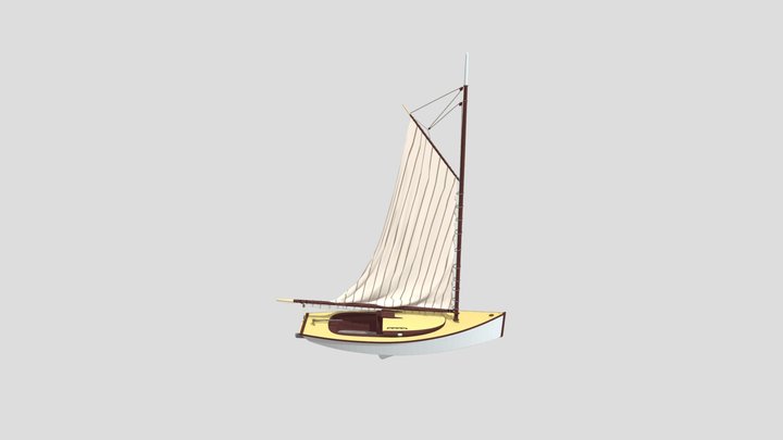 26 foot Cat Rigged Sharpie 3D Model