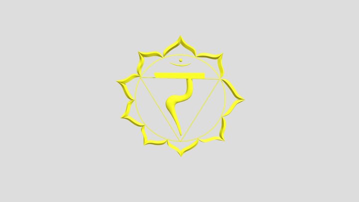 Manipura Chakra Symbole 3D 3D Model