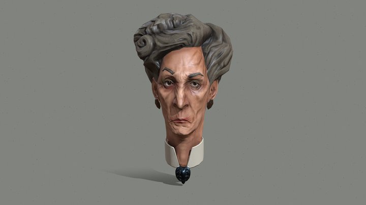 Dishonored 2 Old Lady Sculpt 3D Model