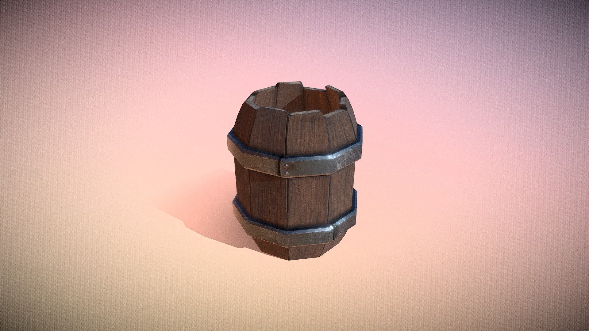 Stylized Medieval Barrel