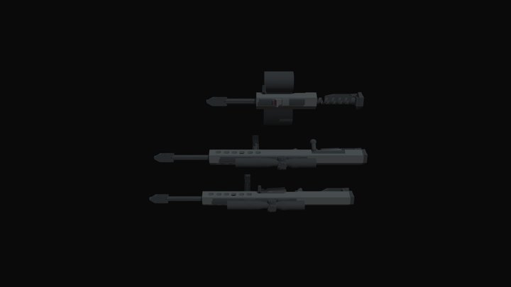 Barrett M82 Normal, Cod Loadout And Barrett M95 3D Model