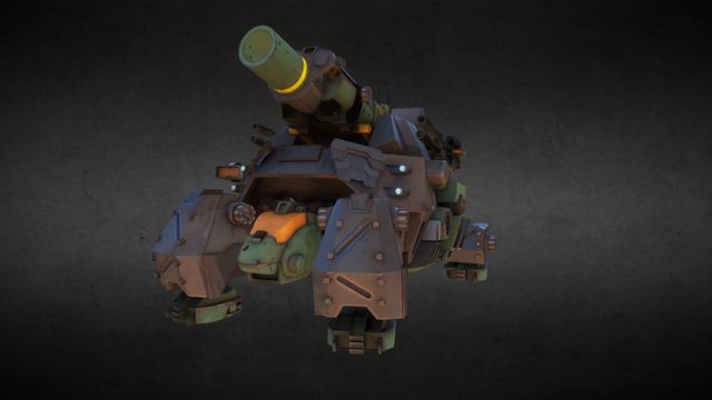HMM ZOIDS 1/72 RMZ-27 Cannon Tortoise 3D Model