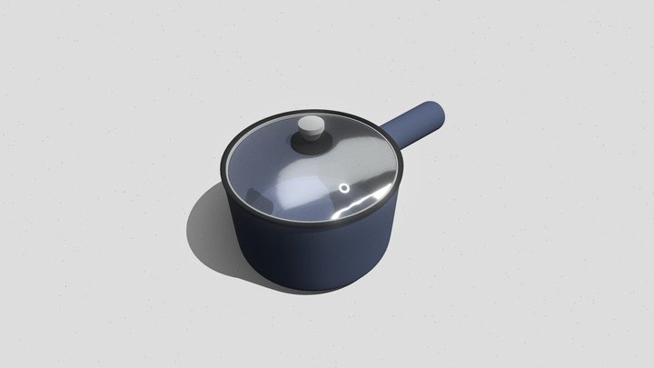 Simple Blue Cooker 3D Model