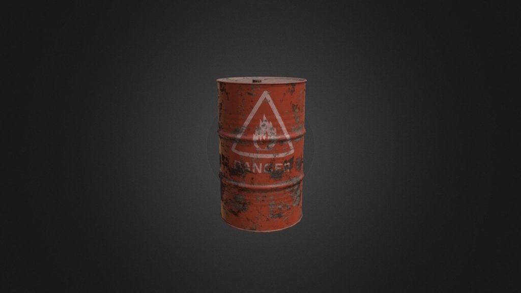 Red barrel Lowpoly