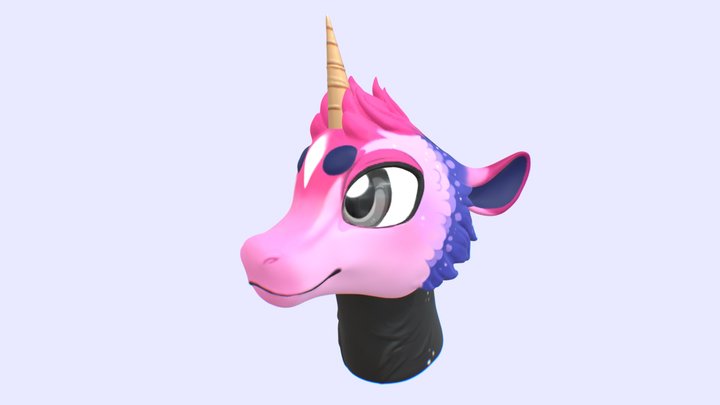 Artfight 2021 - Headshot for Vaporclaws 3D Model