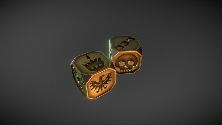 Bones for Dune Dice Game - board game free 3D Model