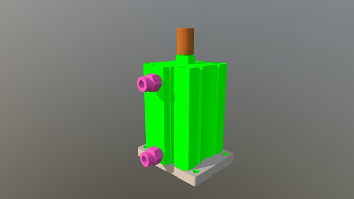 Compact Size Air Cylinder 3D Model