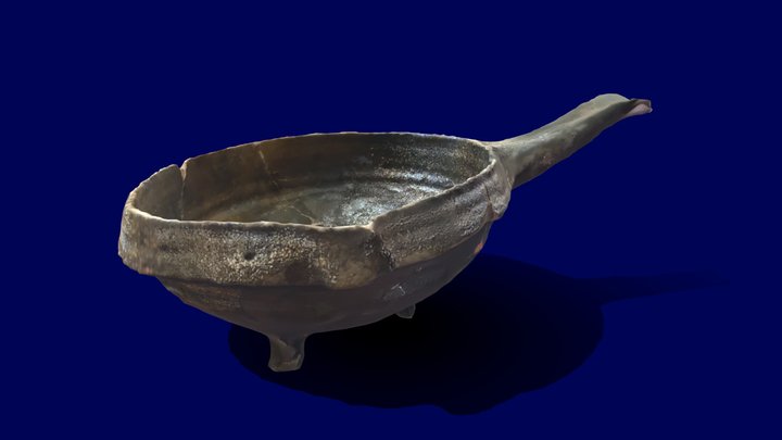 Ceramic skillet (aardewerken steelpan) OK45-33