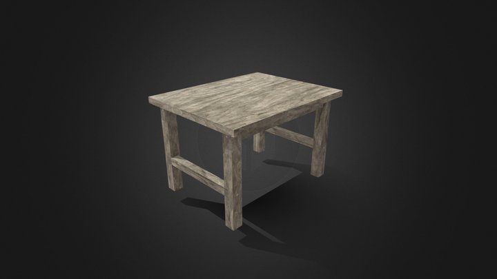 Wooden Table 3D Model