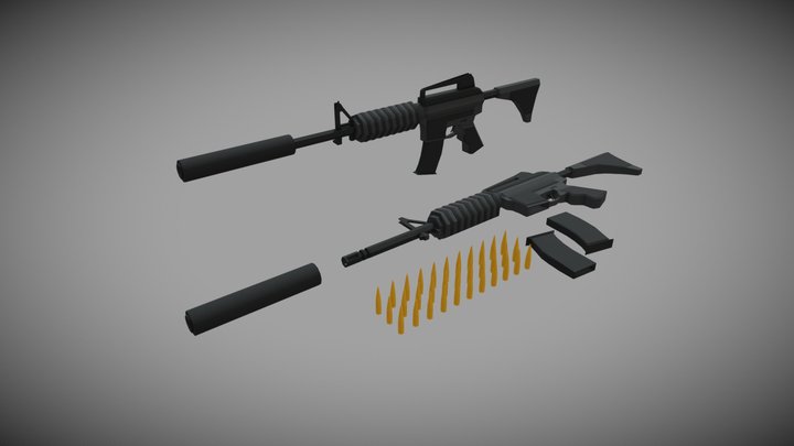 M4A1 3D Model