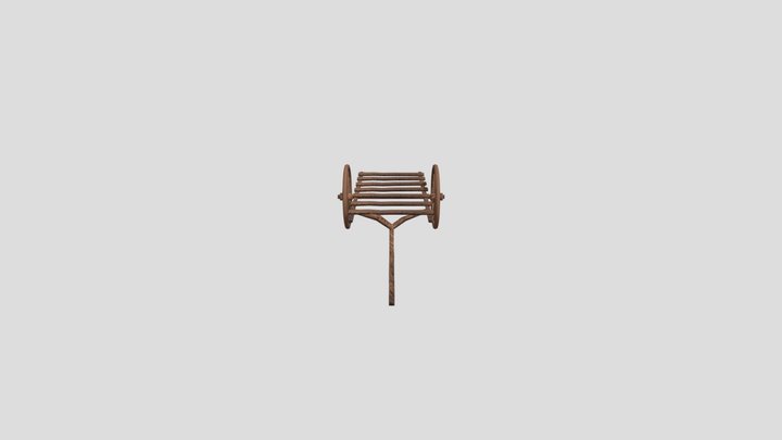 Cuman wooden cart 3D Model