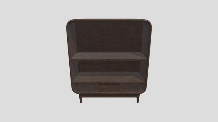 Wooden Shelf 3D Model