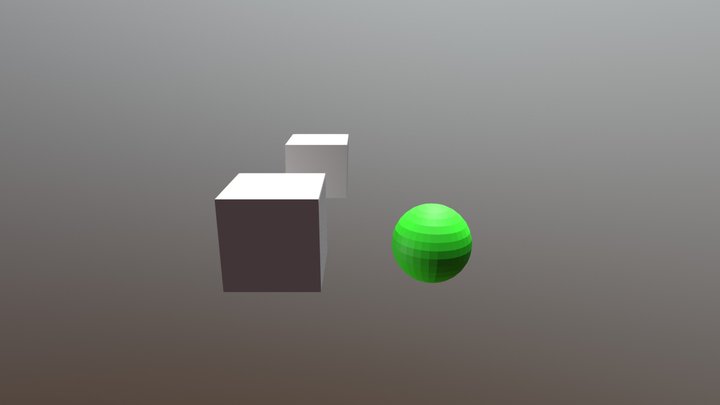 Kotak dan Bola 3D Model