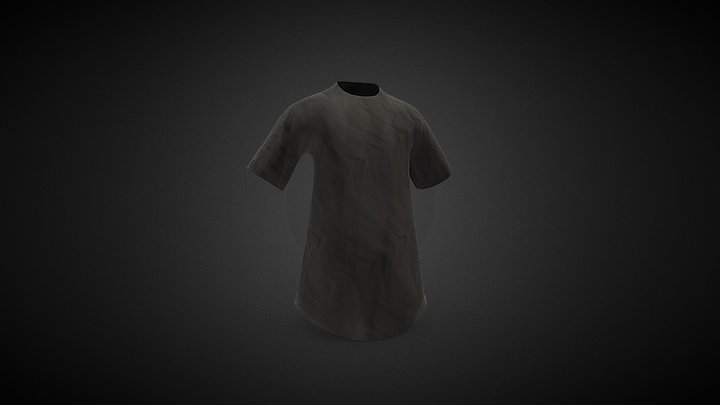 Black T-Shirt 3D Model