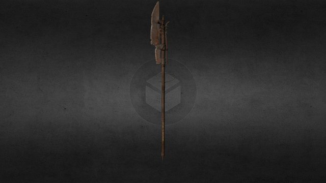 Two handed spear 3D Model