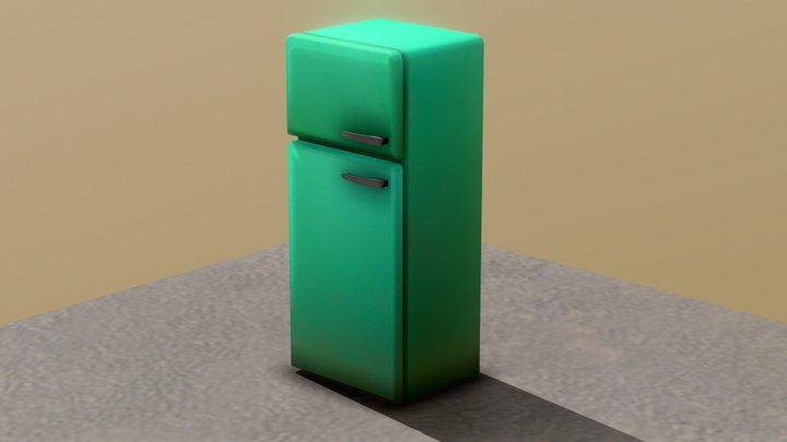 Stylized fridge FREE DOWNLOAD 3D Model