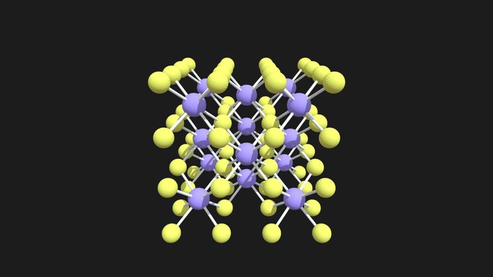 Fluorite (CaF2) 3D Model