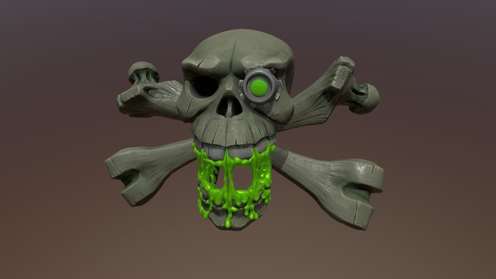 Scull of Cybertroll 3D Model