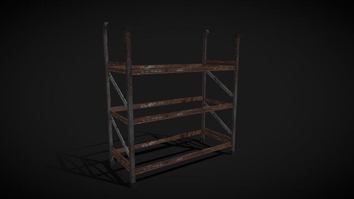Rusty Tire rack 3D Model