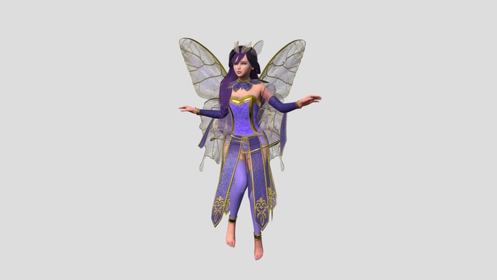 Golden Fairy 3D Model