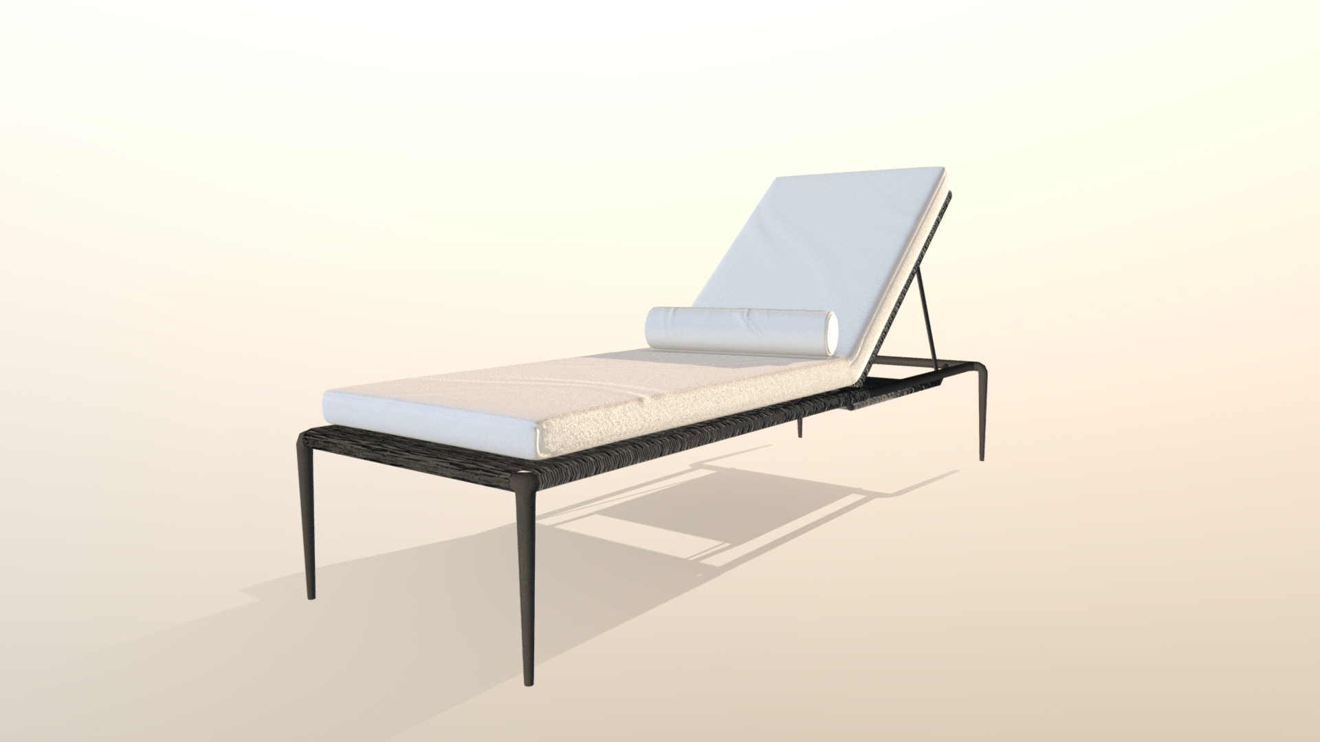 3D model Sun Lounge - This is a 3D model of the Sun Lounge. The 3D model is about a chair and desk.