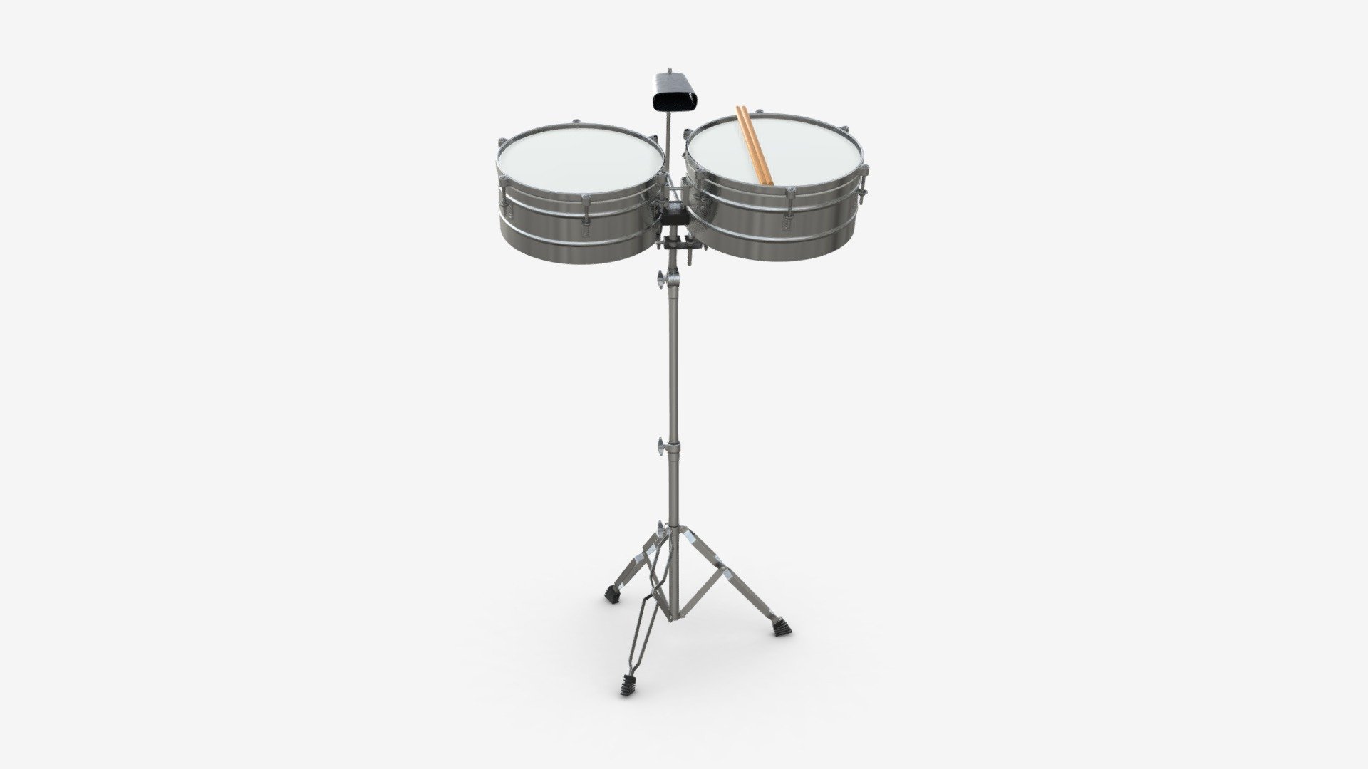 Timbales set Buy Royalty Free 3D model by HQ3DMOD (AivisAstics
