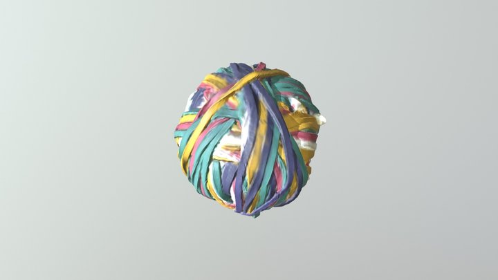 Rubber Band Ball 3D Model