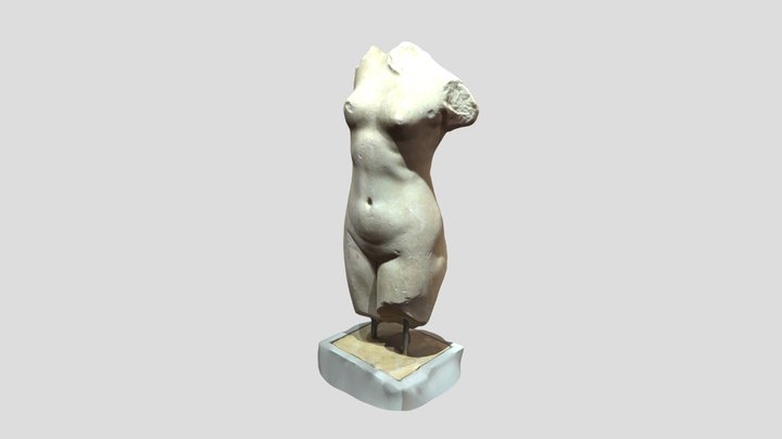 Female Torso Statue, Delos 3D Model