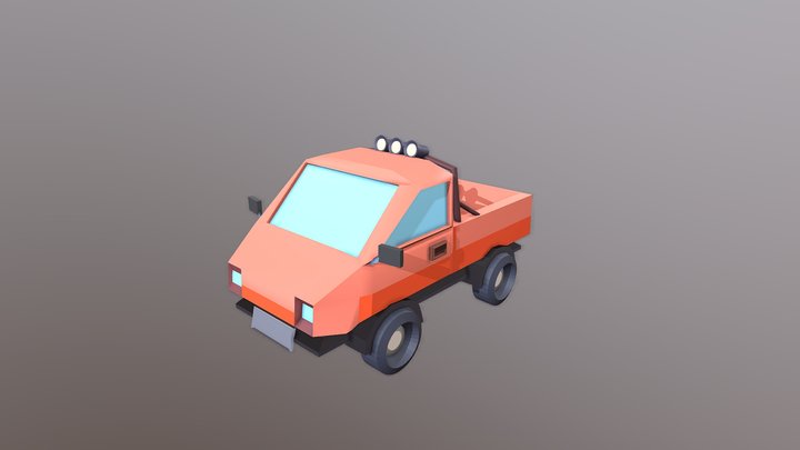 Truck Low-poly 3D Model