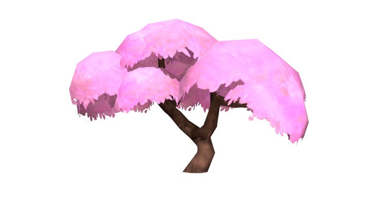 Cherry Blossom Tree (Hand painted) 3D Model