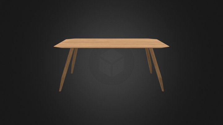 Oblique Dining Table 3D Model