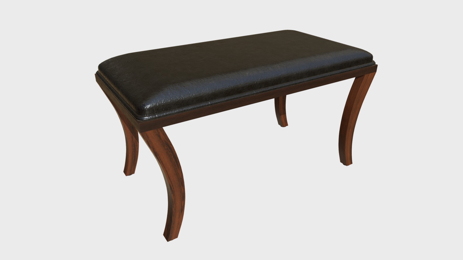 3D model Klismos bench - This is a 3D model of the Klismos bench. The 3D model is about a table with a chair.