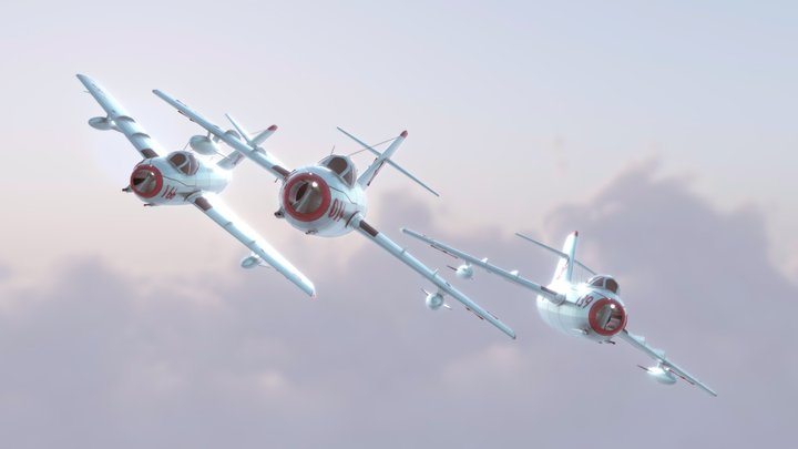 Mig-15 low poly