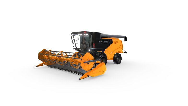 HOFFMANN Harvester X8. Colour GOLDEN FIELD 3D Model