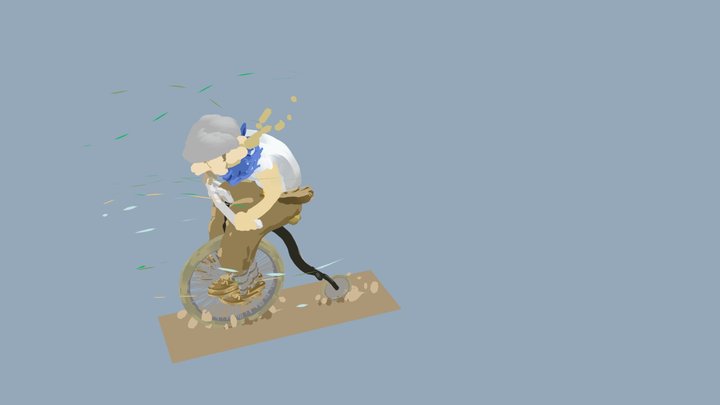 Bicycle animation VR 3D Model