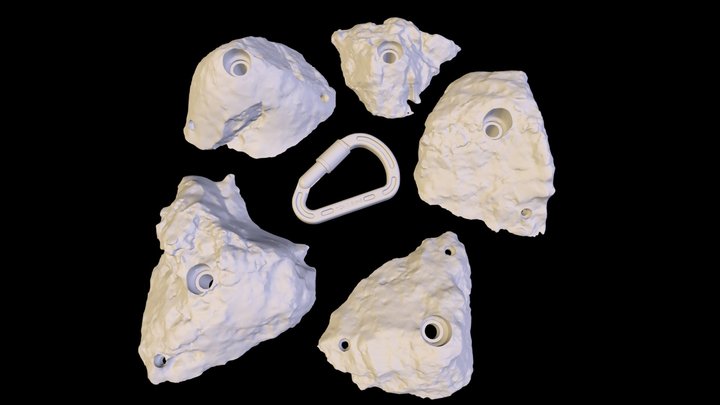 Little Scar Limestone Climbing Hold Set 3D Model