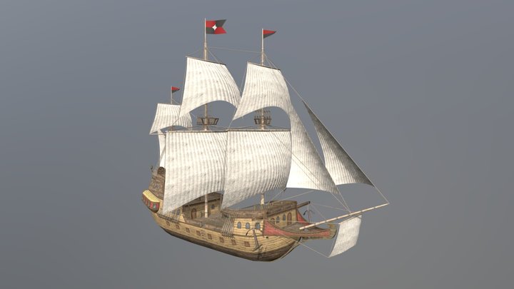 Segelschiff - Sailing Ship [Updated PBR] 3D Model