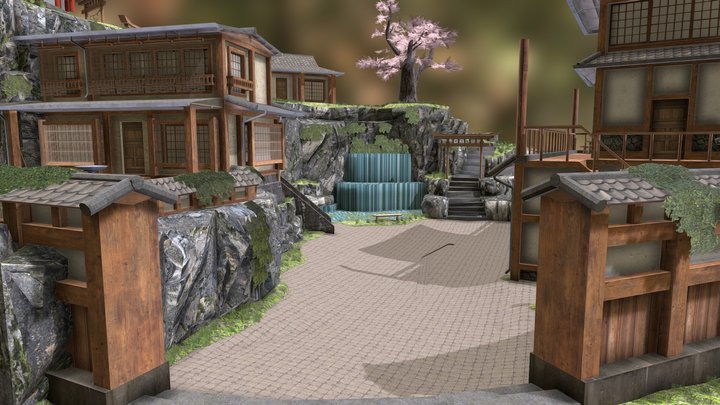 Kyoto City Scene 3D Model