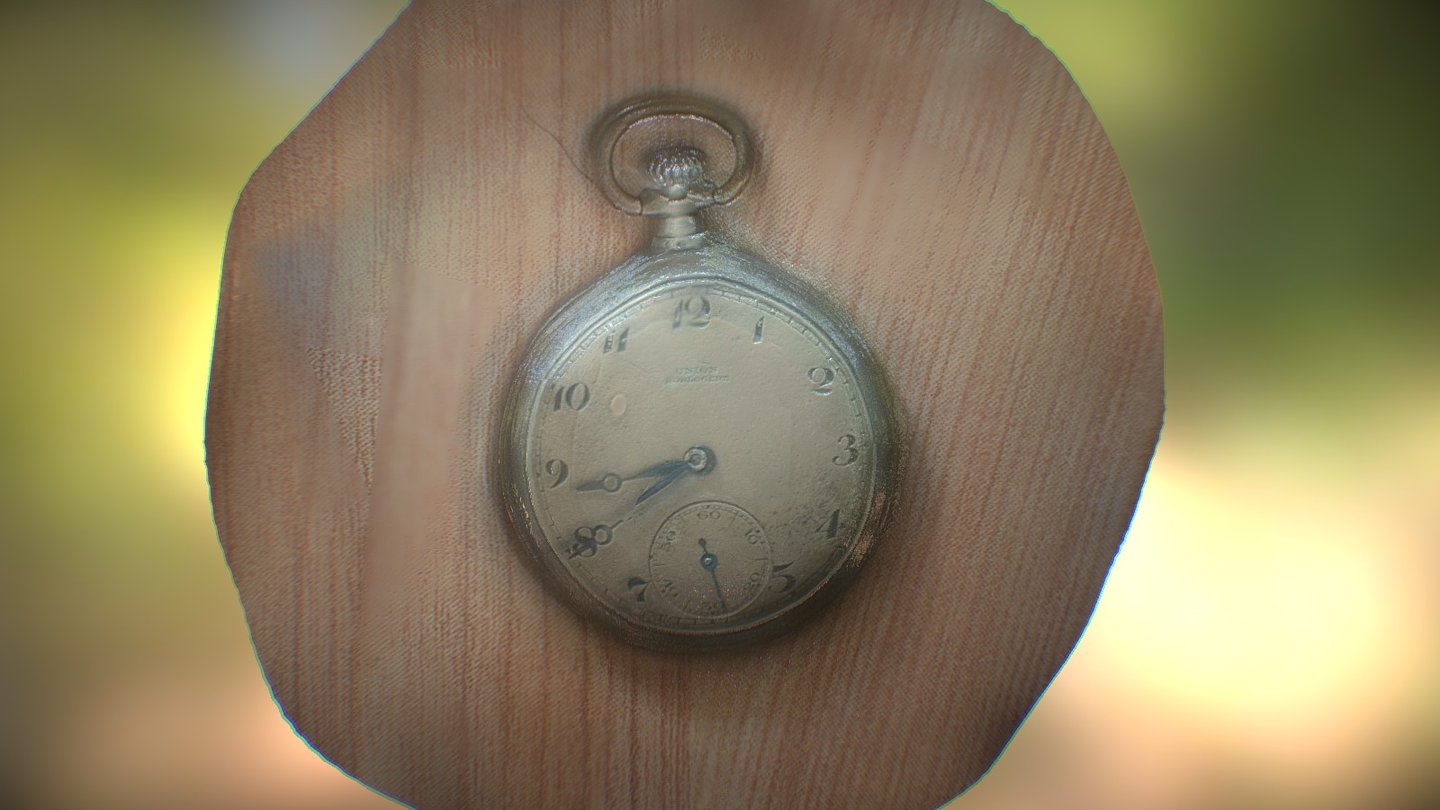 Vintage Silver Pocket Watch Union Horlogere