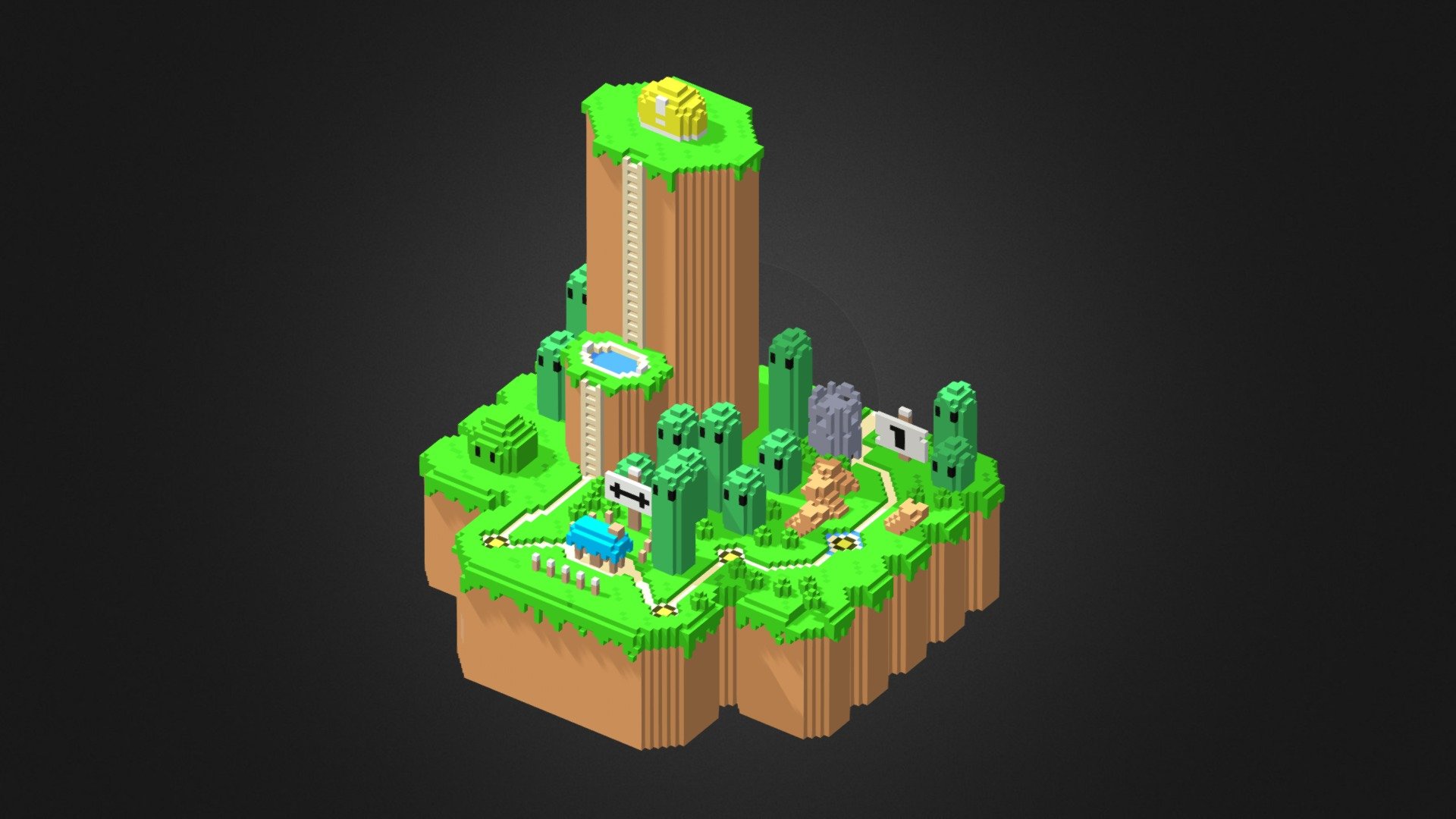 Voxel - Super Mario Map - Buy Royalty Free 3D model by Universo Voxel ...