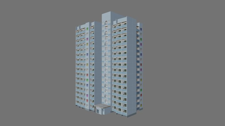 T modular building – Modèle 3D gratuit STL