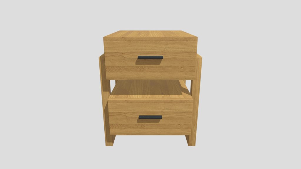 Industrial Bedside Table 50x50x60