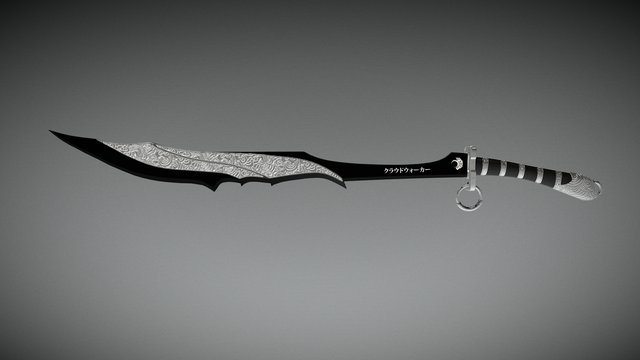 Weapon "Cloud Walker" Long Sword 3D Model