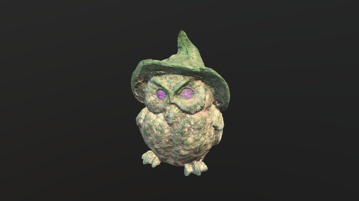 Owl Statue 3D Model